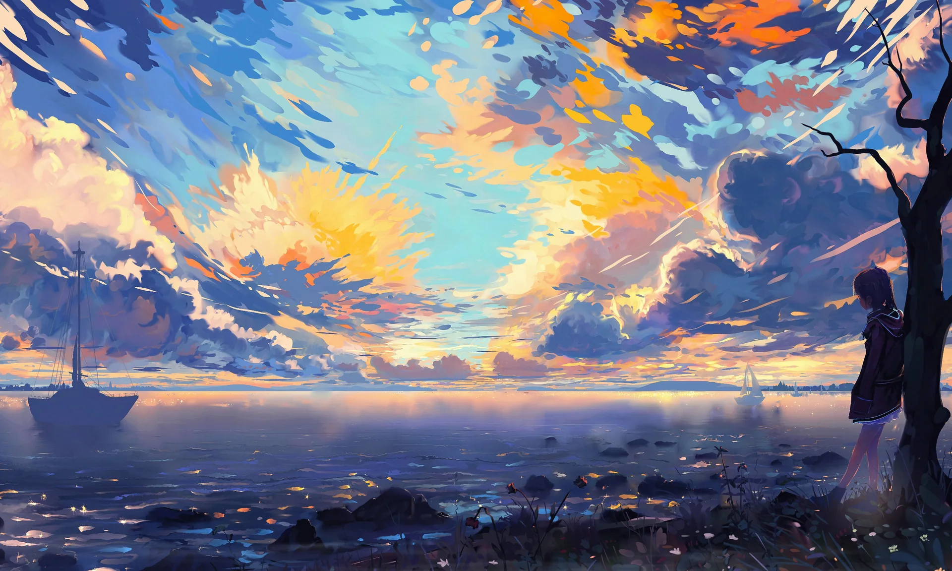 花枫穗夜间背景